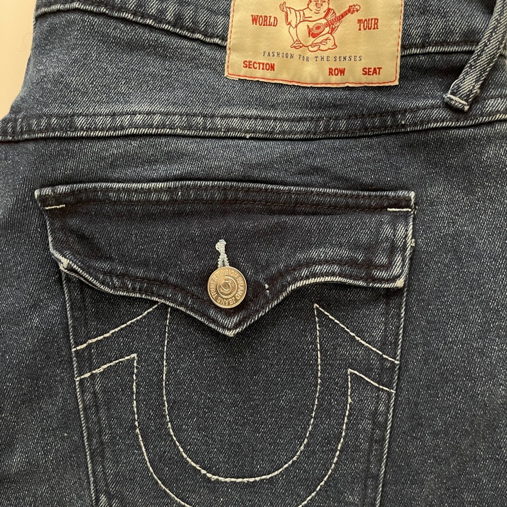 True Religion Dark Blue Denim with Gold Button